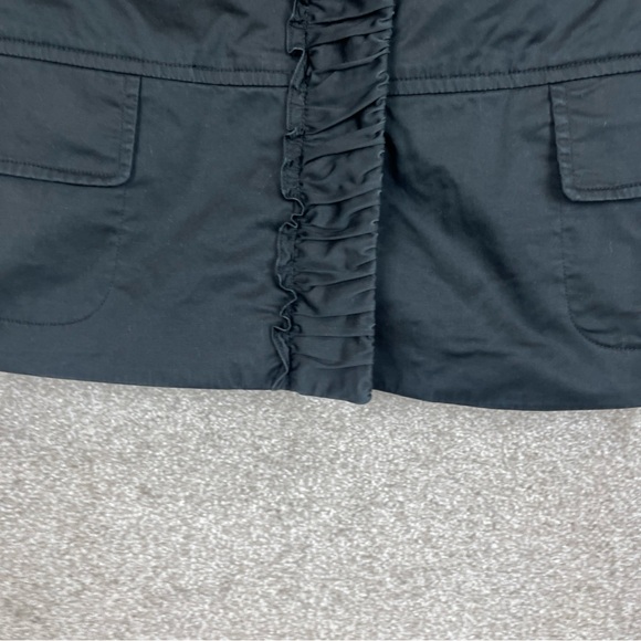 Talbots Jacket Womens 14 Black Cotton Blend 3/4 Sleeve Lined Snap Front- 2206* - Picture 5 of 12